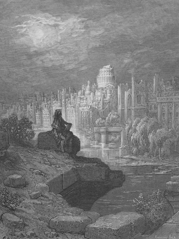 Gustave Doré - The New Zealander, frontispiece to ‘London, a Pilgrimage’, 1872.